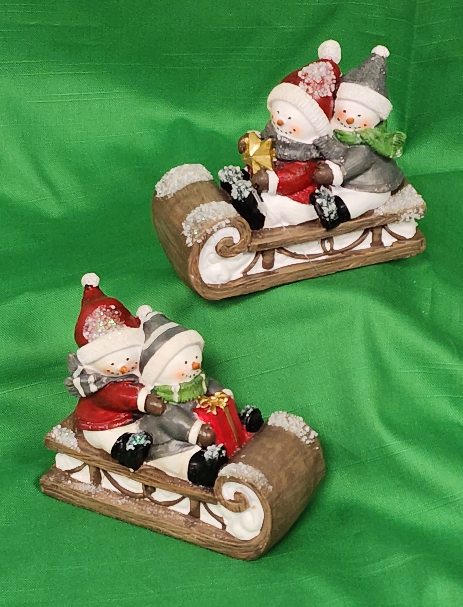 QUILTED SNOWMAN SLEDDING